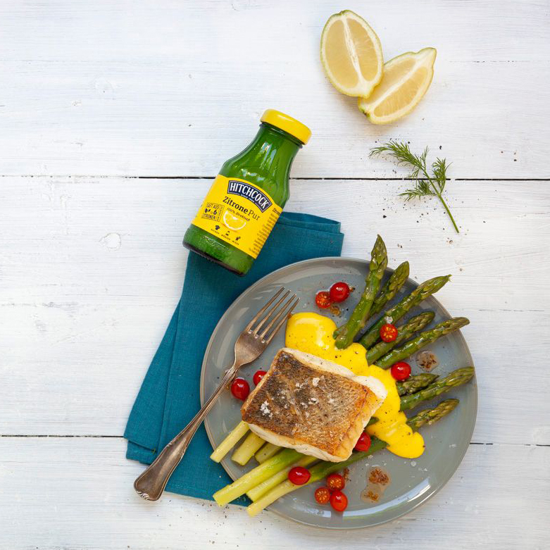 Zanderfilet mit Grünem Spargel und Zitronensauce