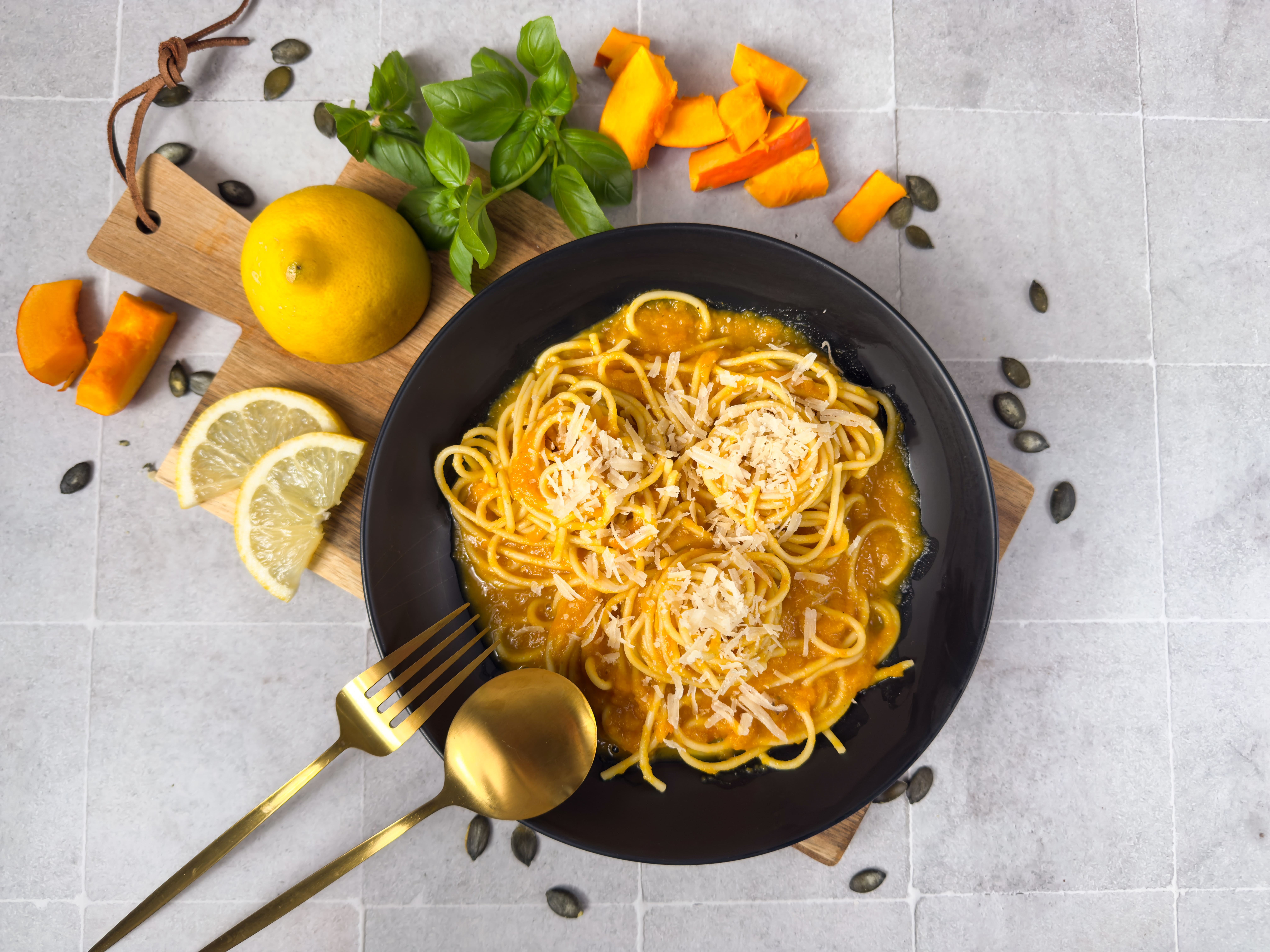 Kürbis-Zitronen-Pasta