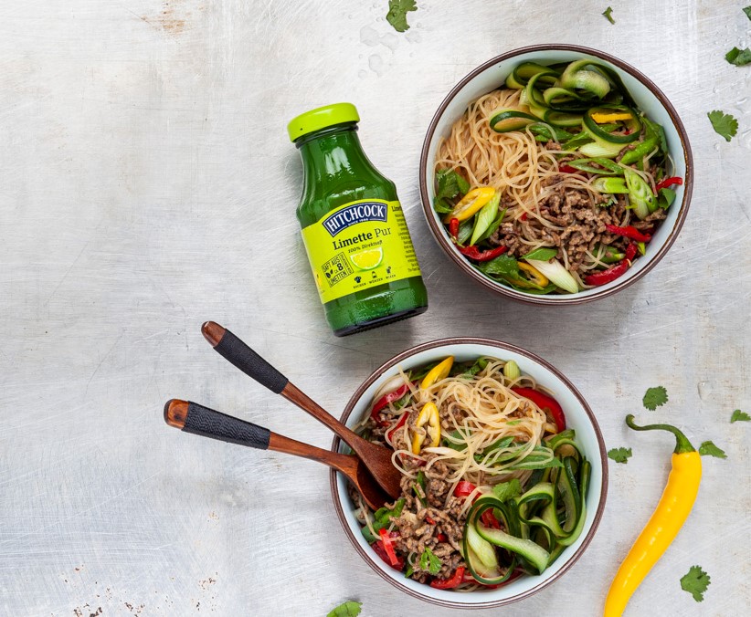 Thailändischer Glasnudelsalat mit Ingwersaft